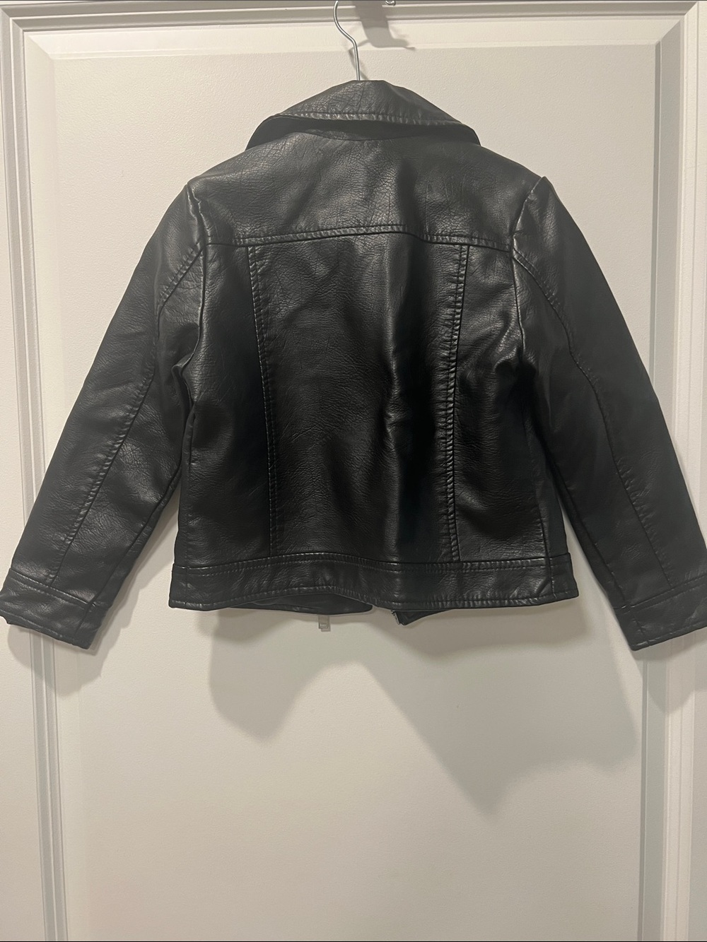 Primark, Girls Black Faux Leather Biker Jacket. Like new. - Picture 6 of 9